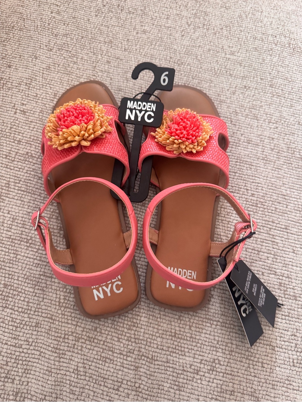 Coral Floral Slingback Sandals - Women's